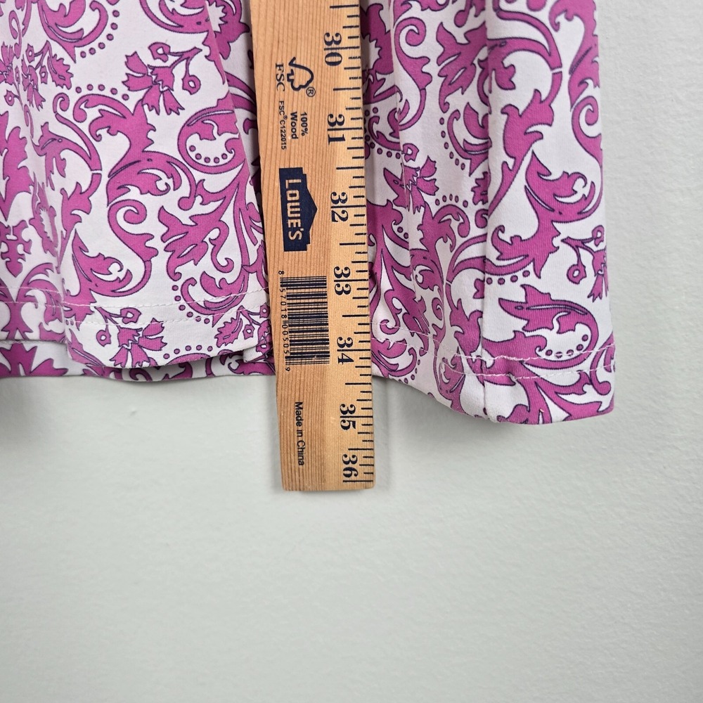 Title Nine Pink White Floral Active Boho Dress Small Stretch Sleeveless Summer‎ - Picture 3 of 7